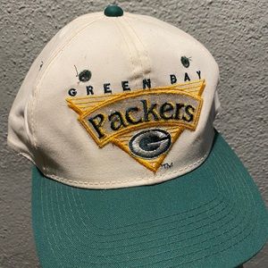 Vintage 90s Green Bay packers nfs snap back hat